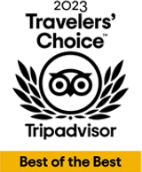 2023 Travelers' Choice award badge from Tripadvisor, labeled "Best of the Best."