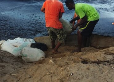 erosion in Hopkins Belize