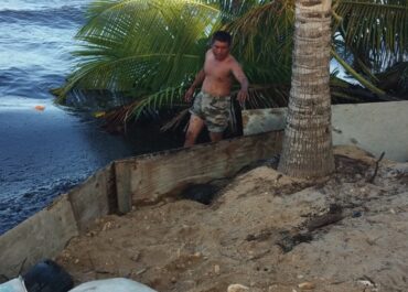 erosion in Hopkins Belize