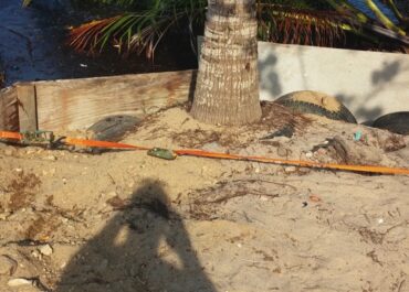 erosion in Hopkins Belize