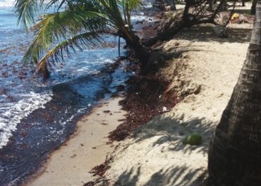 erosion in Hopkins Belize