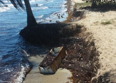 erosion in Hopkins Belize