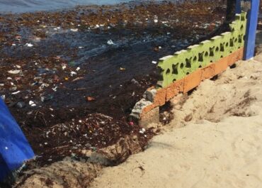 erosion in Hopkins Belize