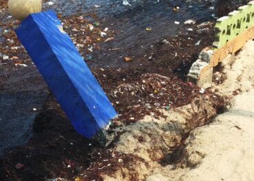 erosion in Hopkins Belize
