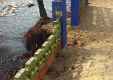 erosion in Hopkins Belize