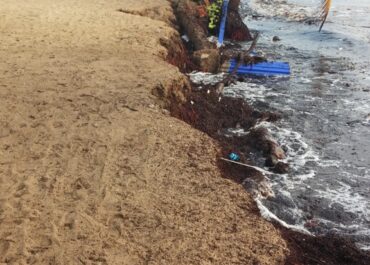 erosion in Hopkins Belize