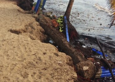 erosion in Hopkins Belize